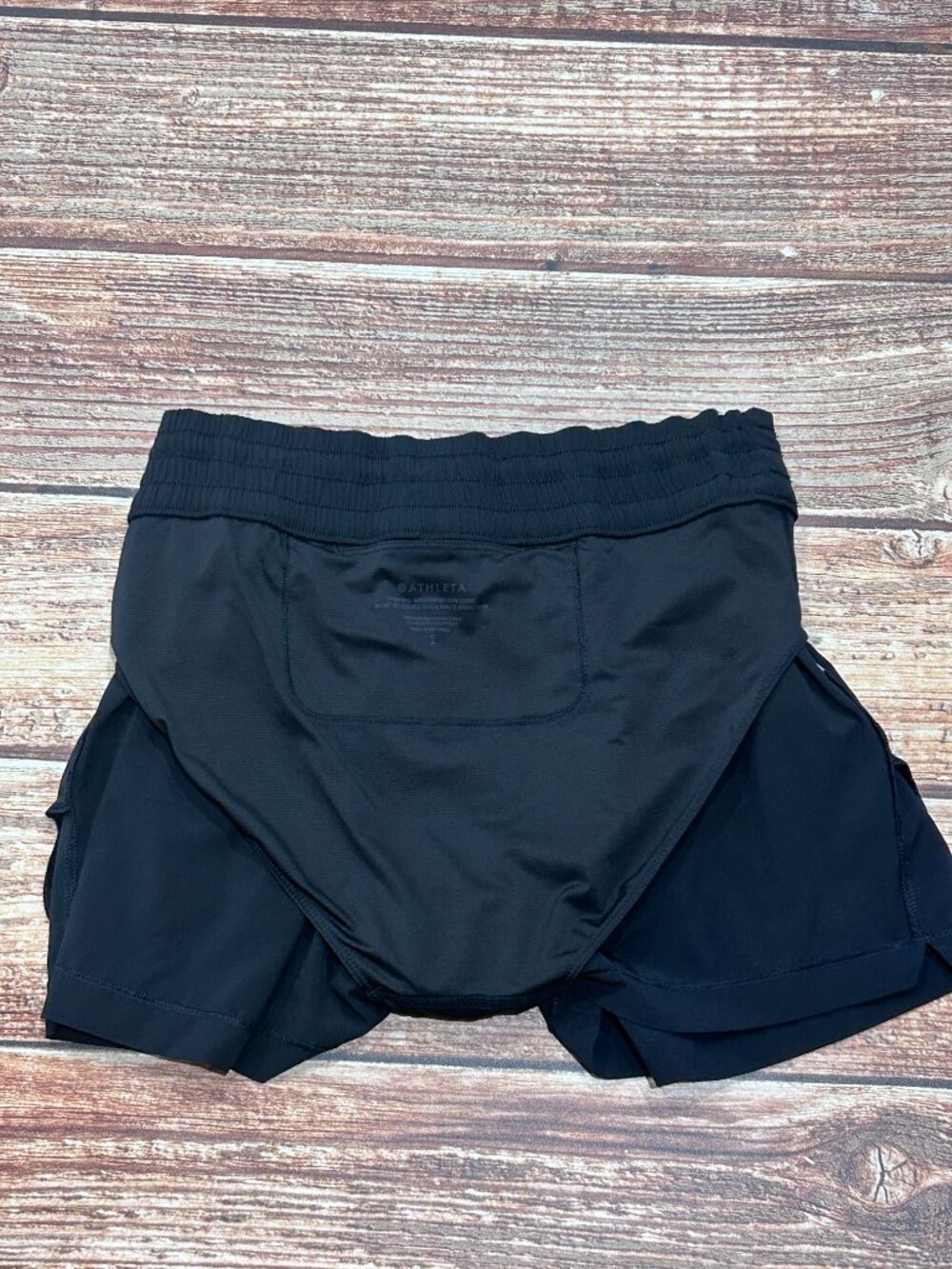 Athleta High Rise Weekender Run Short Black 3" Inseam Lined Drawstring - Picture 5 of 11